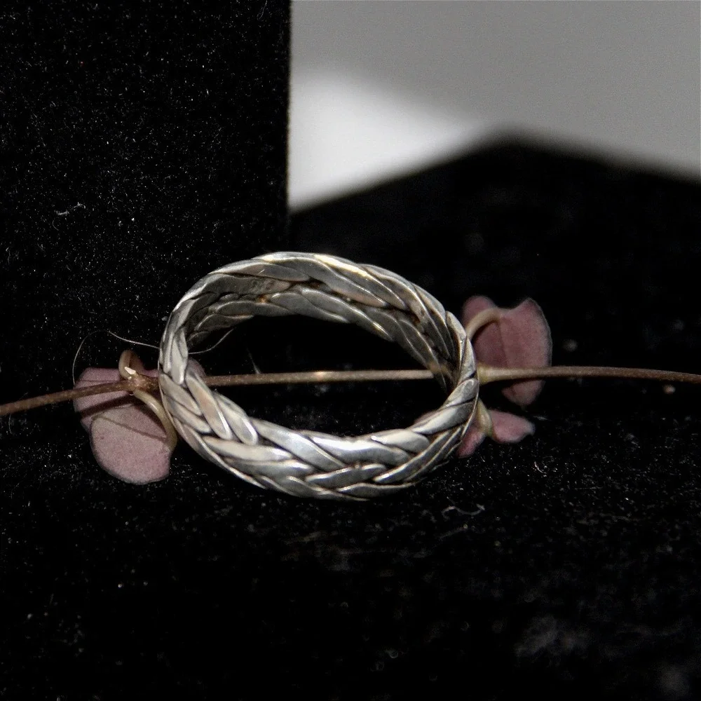 Sterling silver braided